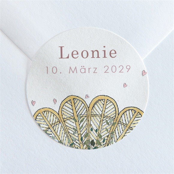 Sticker Geburt Wiege Mädchen ref.N360136