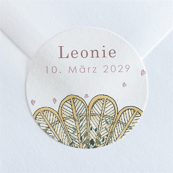 Sticker Geburt Wiege Mädchen