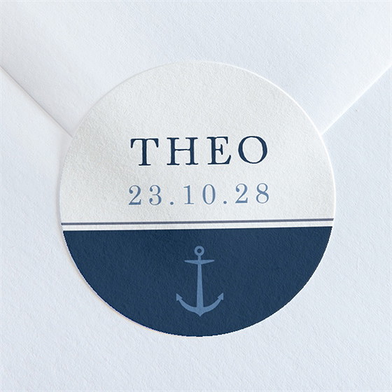 Sticker Geburt anker und muster