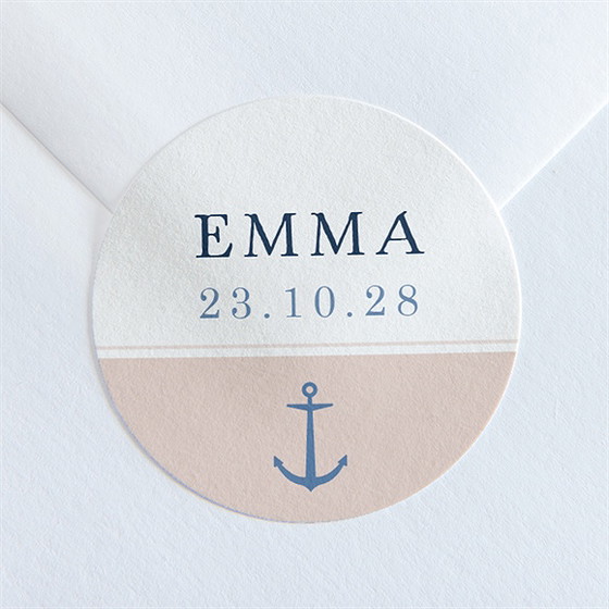 Sticker Geburt Ankermuster