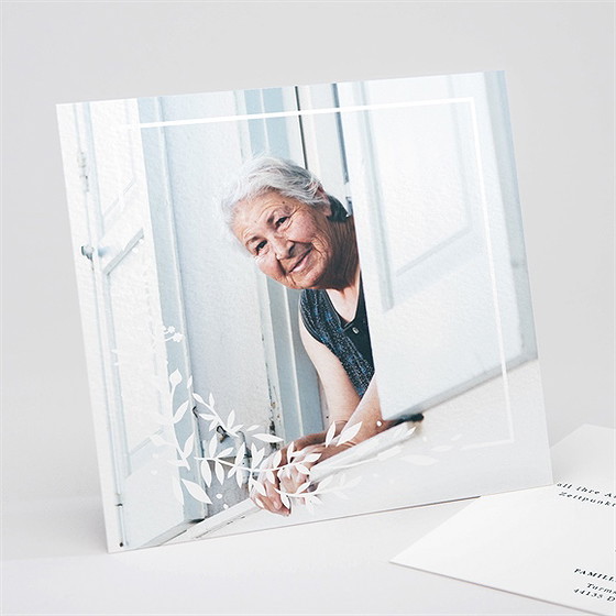 Trauerdanksagung Blätterzweig