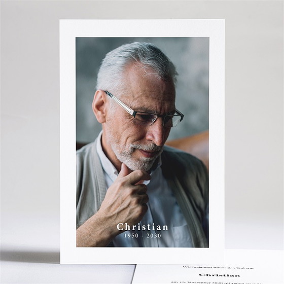 Trauerkarte Klassisches Porträt