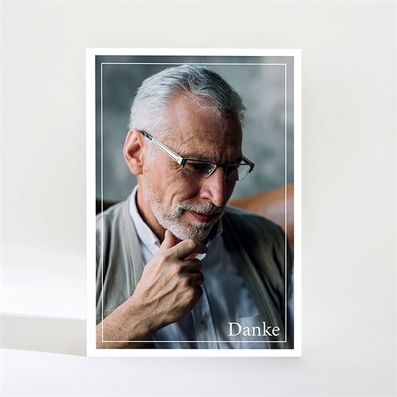 Trauerdanksagung Klassisches Porträt