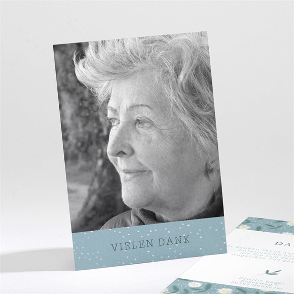 Trauerdanksagung Blumige Skizze ref.N211300