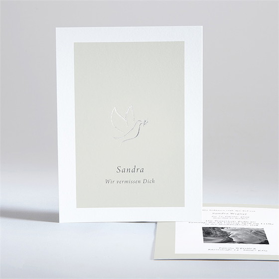 Trauerkarte Taube Der Hoffnung