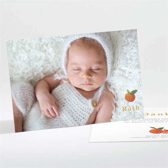 Dankeskarte Geburt Kleine Zitrusfrüchte ref.N111287