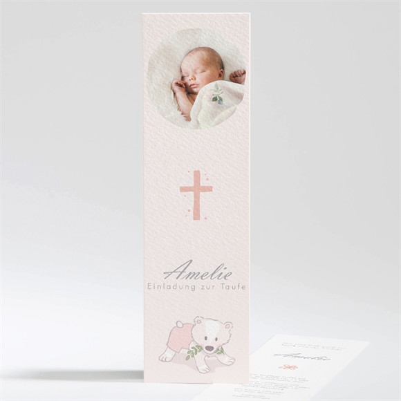 Einladung Taufe Mein kleines Lesezeichen ref.N201229