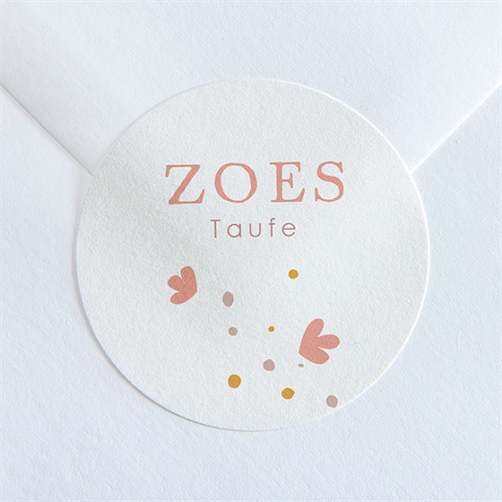 Aufkleber Taufe Subtiles Flechten