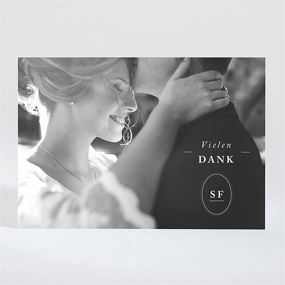 Dankeskarte Hochzeit Schick In Blau - Magnet