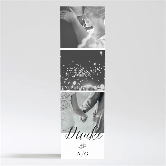 Dankeskarte Hochzeit Schick mit Schleife - Magnet ref.N200343