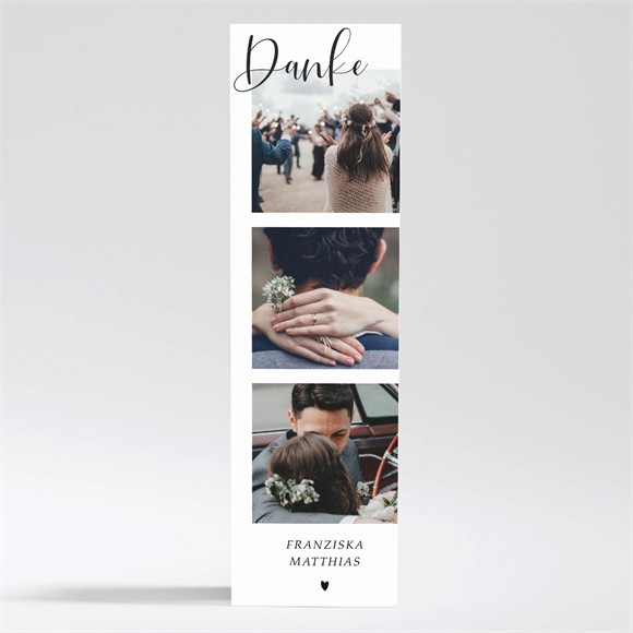 Dankeskarte Hochzeit Weiße Blüten - Magnet 1 ref.N200342