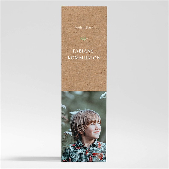 Dankeskarte Kommunion Pflanzenillustration - Magnet