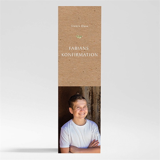 Dankeskarte Konfirmation kraftpapier - magnet