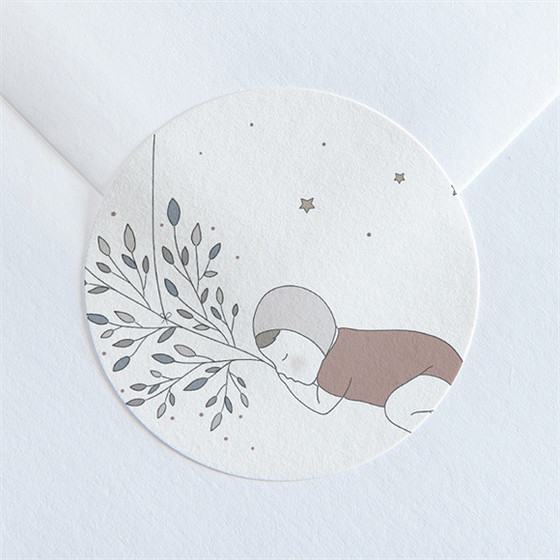 Sticker Geburt Augenzwinkern