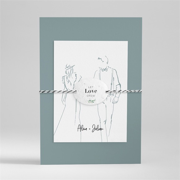 Hochzeitseinladung Liebeszeichnung ref.N99133