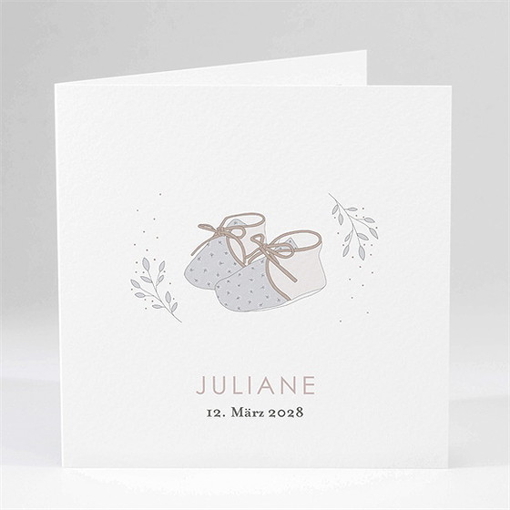 Geburtskarte meine kleinen schühchen