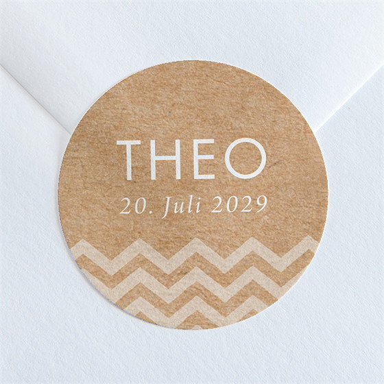 Aufkleber Taufe blaue girlande