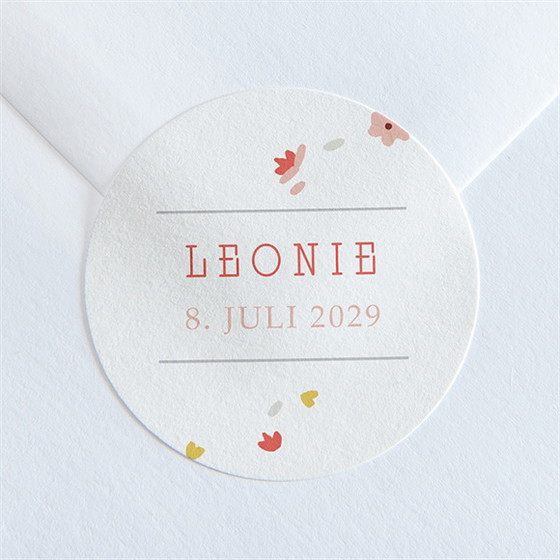 Aufkleber Taufe blühendes glück