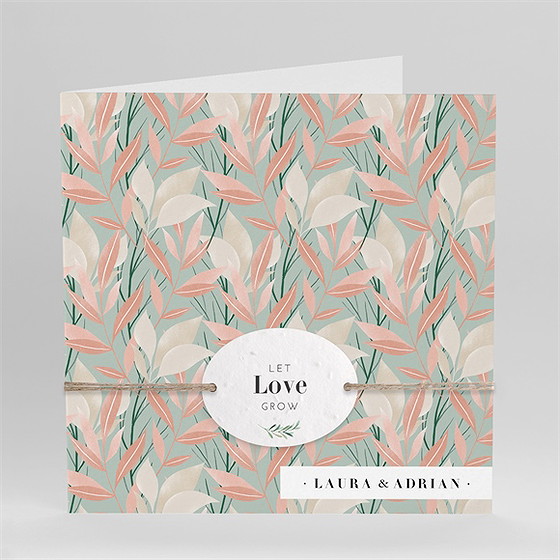 Hochzeitseinladung Blättersamen