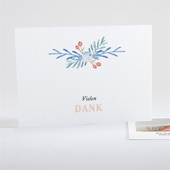 Dankeskarte Geburt Blaubeerzweig