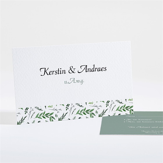 Antwortkarte Hochzeit Blätterband