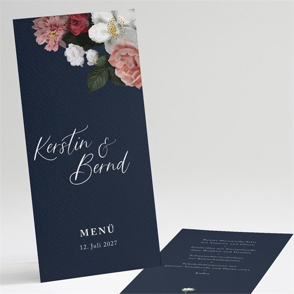 Menükarte Hochzeit Nachtblumen ref.N221137
