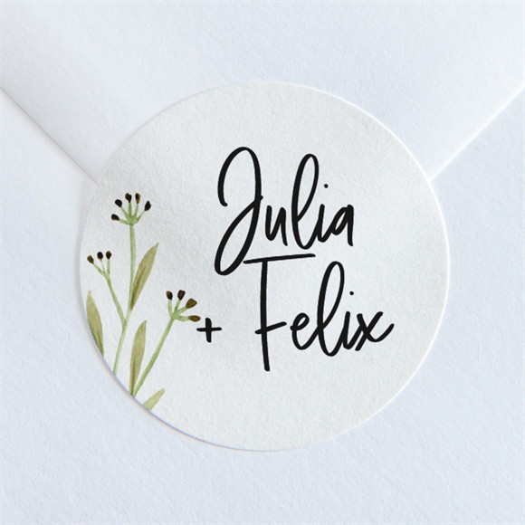 Aufkleber Hochzeit Landkunst ref.N36098