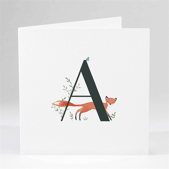 Geburtskarte Tieralphabet