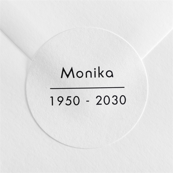 Aufkleber Trauer Silberne Initiale ref.N360306