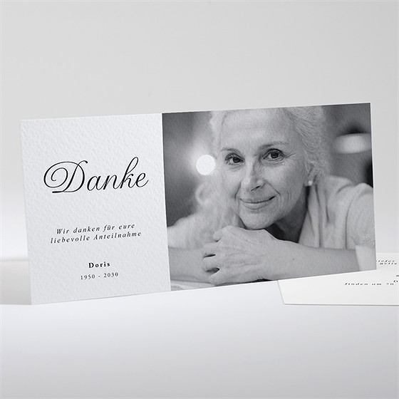 Trauerkarte Schöne Erinnerung - Querformat