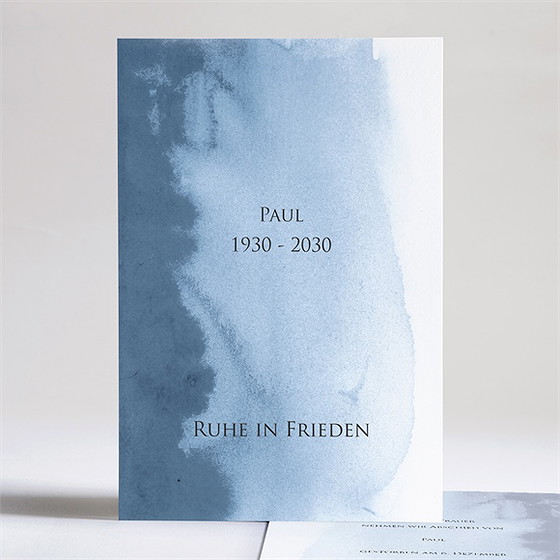 Trauerkarte zarter aquarellgruß