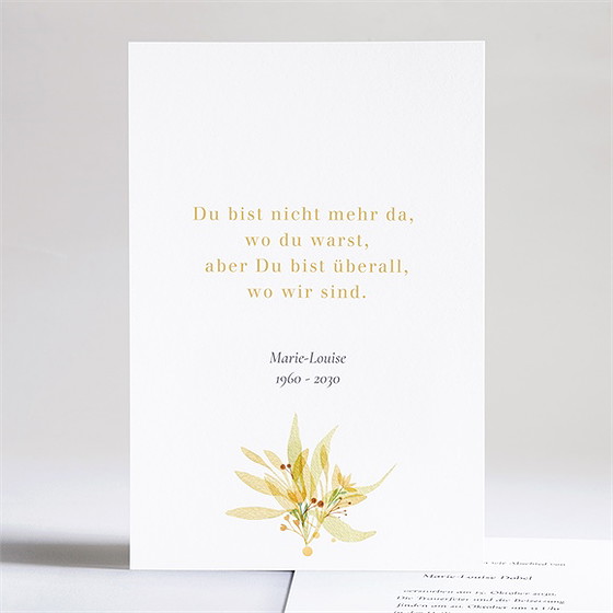 Trauerkarte wilde blume