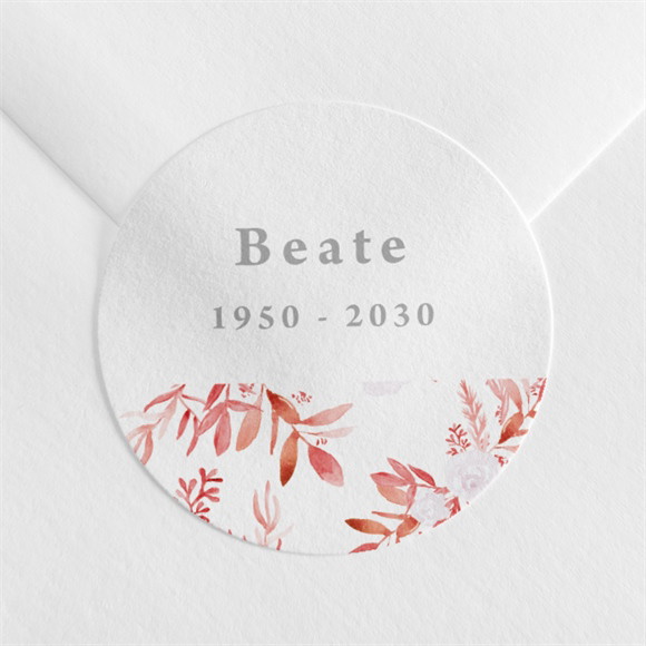 Aufkleber Trauer Rotes Blumenbeet ref.N360301