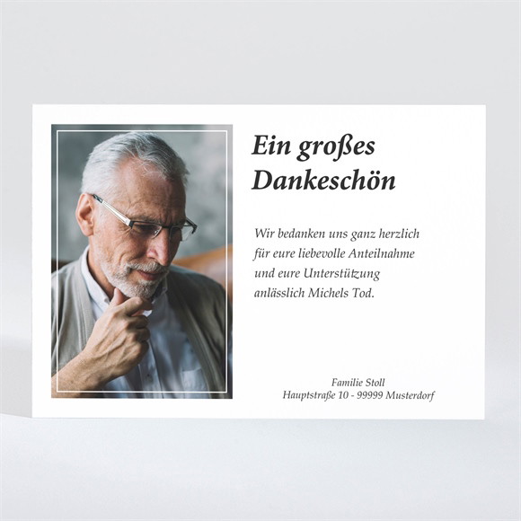 Trauerdanksagung Schönes Portrait - Magnet ref.N11047