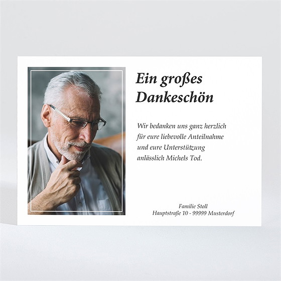 Trauerdanksagung Schönes Portrait - Magnet