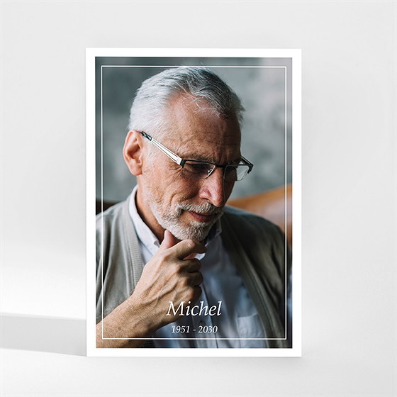 Trauerdanksagung Schönes Portrait - Magnet 2