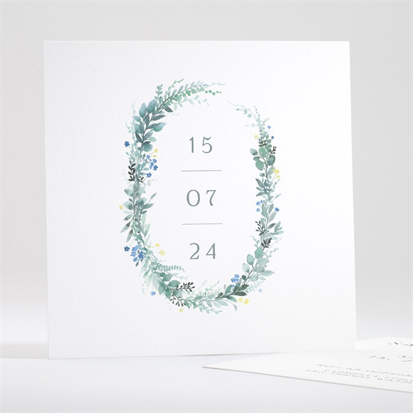 Save the Date Karte Aquarell Poesie mit Initiale ref.N351116