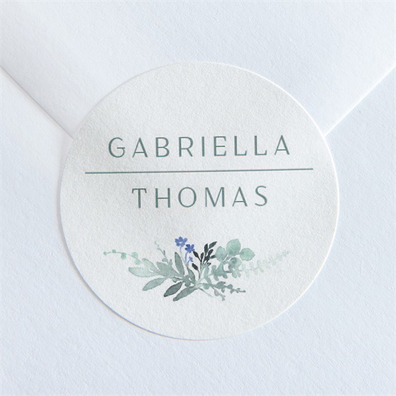 Aufkleber Hochzeit Aquarell Poesie