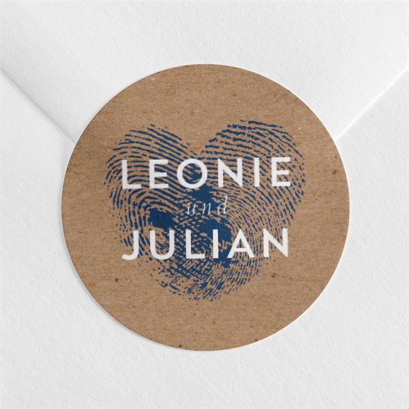 Aufkleber Hochzeit Einzigartige Fingerabdrücke ref.N360640