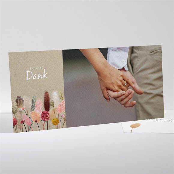 Dankeskarte Hochzeit Feldblumenstrauß ref.N131111