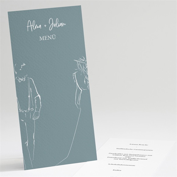 Menükarte Hochzeit Liebeszeichnung ref.N221153