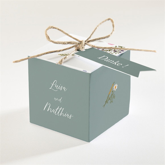 Geschenkbox Hochzeit Gravur mit ländlichem Motiv ref.N340349