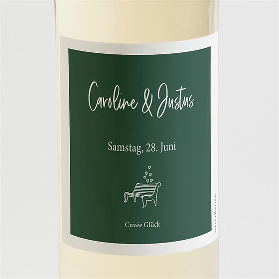 Flaschenetikett Hochzeit Samenliebe