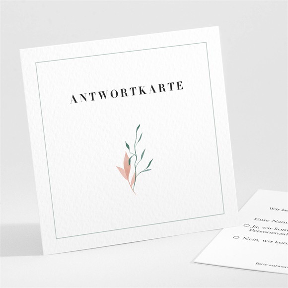 Antwortkarte Hochzeit Blättersamen ref.N301279