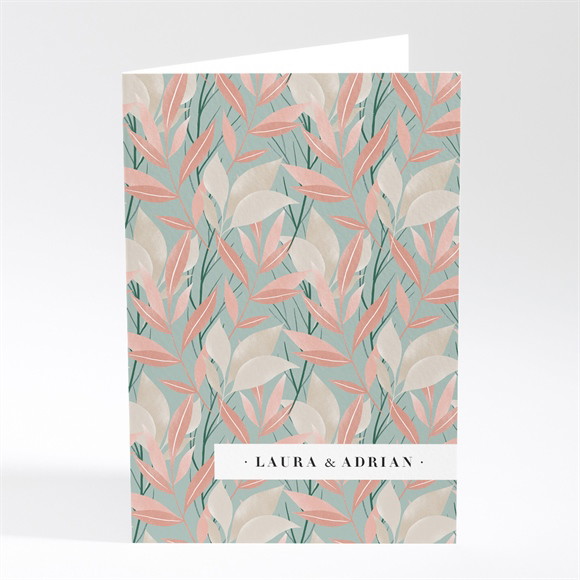 Menükarte Hochzeit Blättersamen ref.N401836