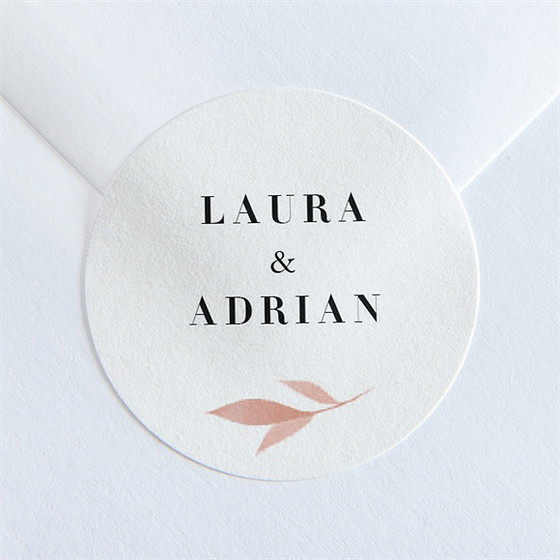 Aufkleber Hochzeit Blättersamen