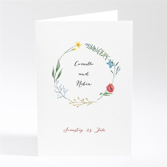 Menükarte Hochzeit Frühlingsgefühle