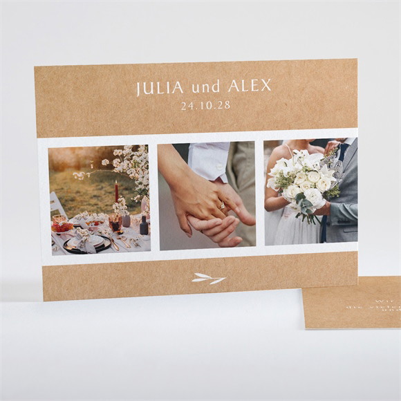 Dankeskarte Hochzeit Boheme schick ref.N15134
