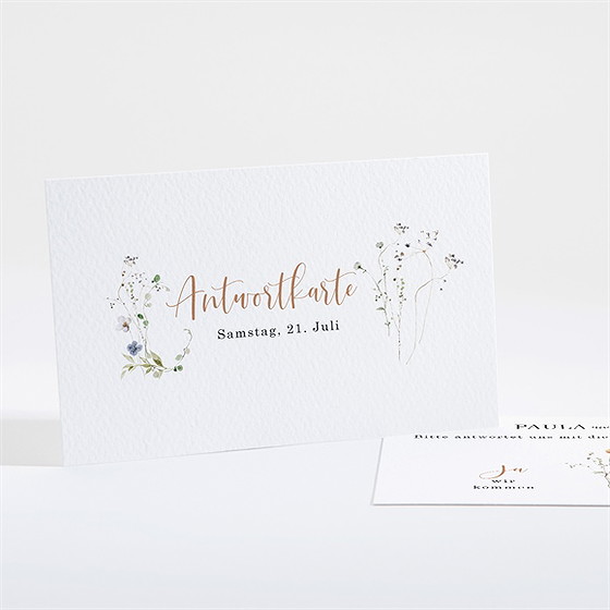 Antwortkarte Hochzeit zu zweit