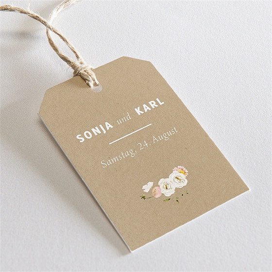 Geschenkanhänger Hochzeit Land Und Poesie